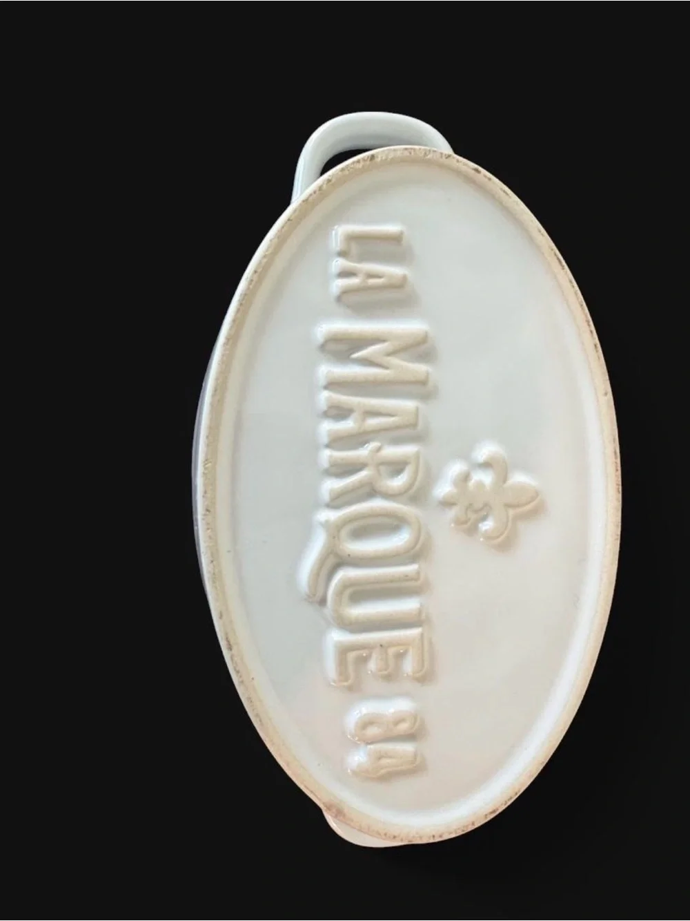 La Marque White Ceramic Baking Dish with Handle - Home Kitchen
